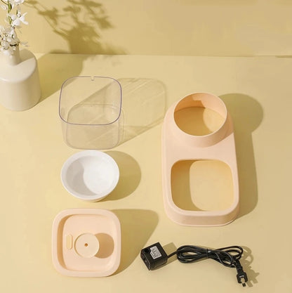 2-in-1 Water Dispenser And Feeding Bowl for Cat and Dog