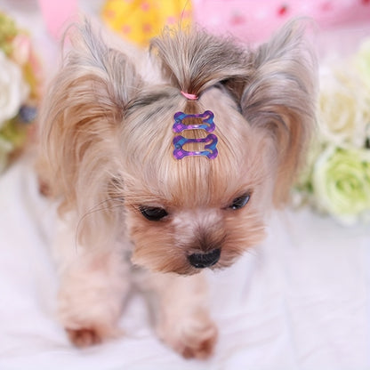 10-Pack of Adorable Pet Hair Clips - Perfect for Grooming Your Puppy or Kitten!.