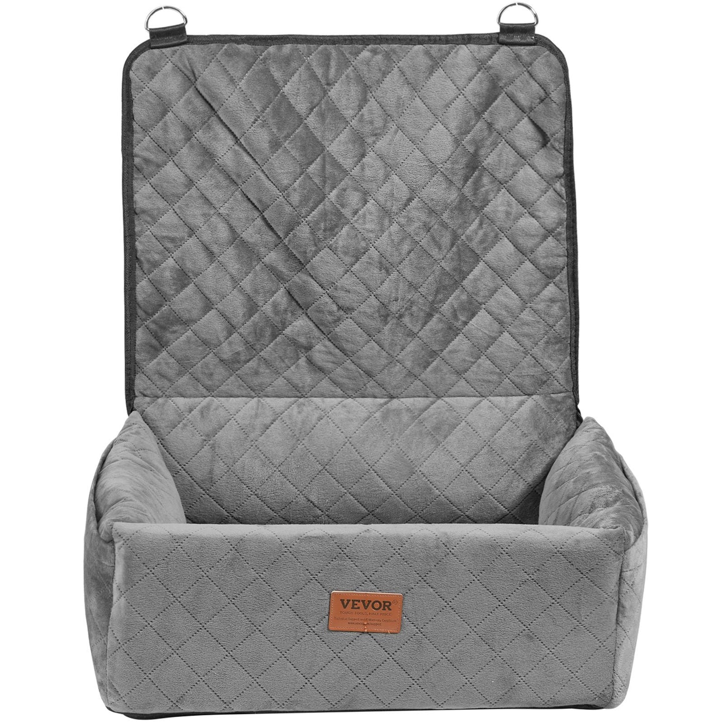 VEVOR Dog Booster Car Seat Pet Car Seat For Small Medium Dog Up To 40 Lbs Gray