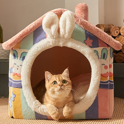 Cozy Winter Dog Kennel House - Soft, Detachable, Washable