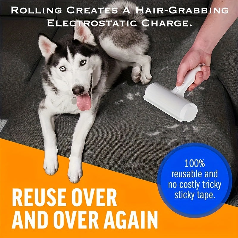 ProPet Fur Remover Tool - Reusable Lint Roller for Pet Hair Removal on Furniture, Carpets, and More - Easy to Use, Self-Cleaning, and Portable