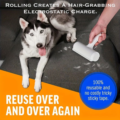 ProPet Fur Remover Tool - Reusable Lint Roller for Pet Hair Removal on Furniture, Carpets, and More - Easy to Use, Self-Cleaning, and Portable
