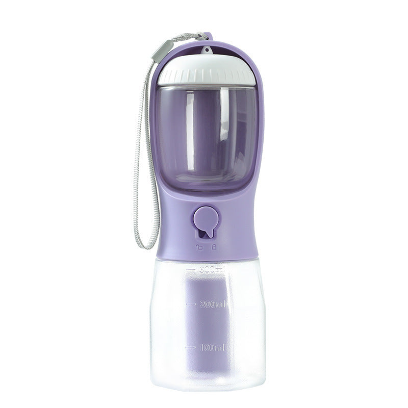 3-in-1 Portable Dog Water Bottle – Food Container & Waste Bag Dispenser
