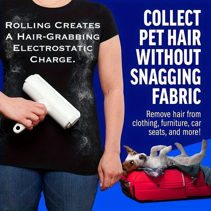 ProPet Fur Remover Tool - Reusable Lint Roller for Pet Hair Removal on Furniture, Carpets, and More - Easy to Use, Self-Cleaning, and Portable