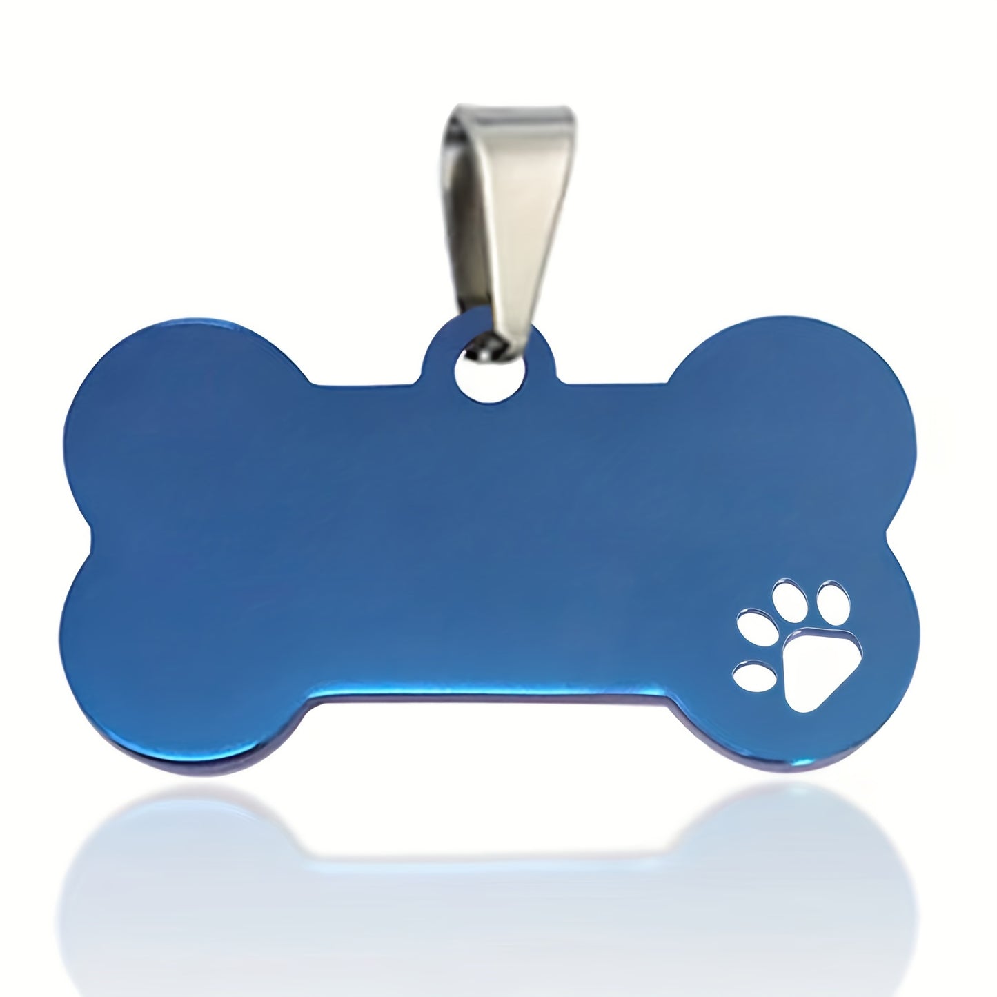 Customized Pet Tag Blue Stainless Steel Custom Dog Tag