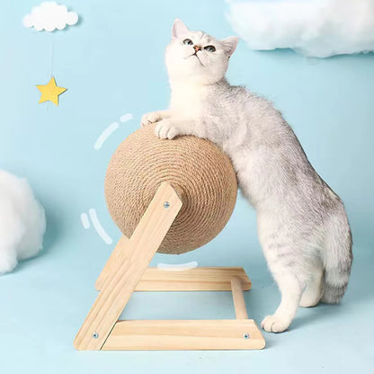 Cat Scratching Ball Toy Kitten Sisal Rope Ball