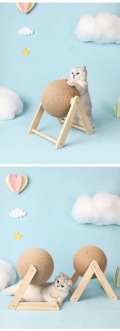 Cat Scratching Ball Toy Kitten Sisal Rope Ball