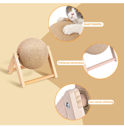 Cat Scratching Ball Toy Kitten Sisal Rope Ball