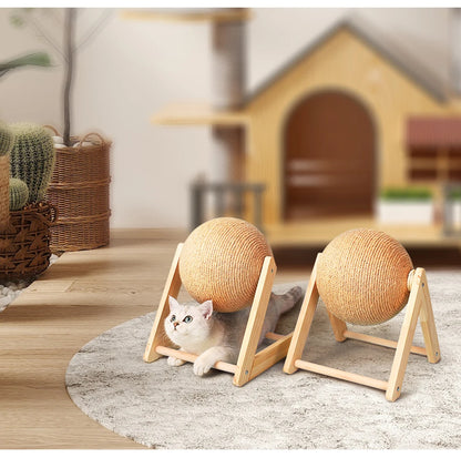 Cat Scratching Ball Toy Kitten Sisal Rope Ball