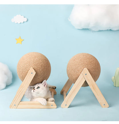 Cat Scratching Ball Toy Kitten Sisal Rope Ball