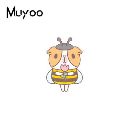 New Arrival Cute Guinea Pig Hamster Pet Mouse Animals Epoxy Acrylic Resin Lapel Pin Funny Mice Handmade Acrylic Badge Pins