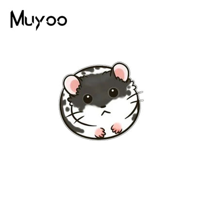 New Arrival Cute Guinea Pig Hamster Pet Mouse Animals Epoxy Acrylic Resin Lapel Pin Funny Mice Handmade Acrylic Badge Pins