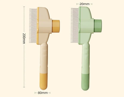 Dog & Cat Grooming Comb – Self-Cleaning Pet Hair Remover Brush with Massage Function