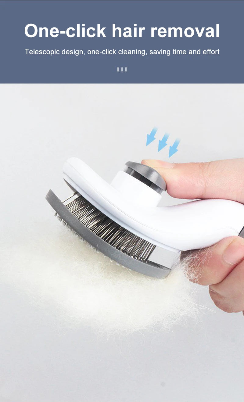 Dog & Cat Hair Remover Brush – Grooming & Bath Comb for Long Hair Pets
