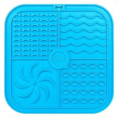 Silicone Slow Feeder Mat for Dogs – Lick Pad & Bathing Distraction Plate