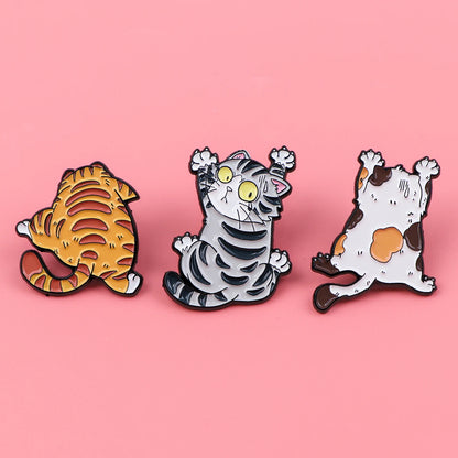 Cute Cat Enamel Pin Kawaii Animal Brooch Pines Lapel Pins Badge on Backpack Clothing Accessories Fashion Jewelry Christmas Gifts