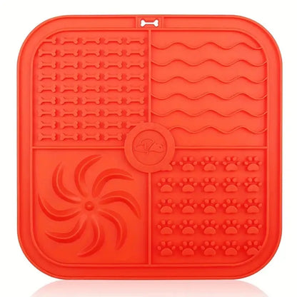 Silicone Slow Feeder Mat for Dogs – Lick Pad & Bathing Distraction Plate