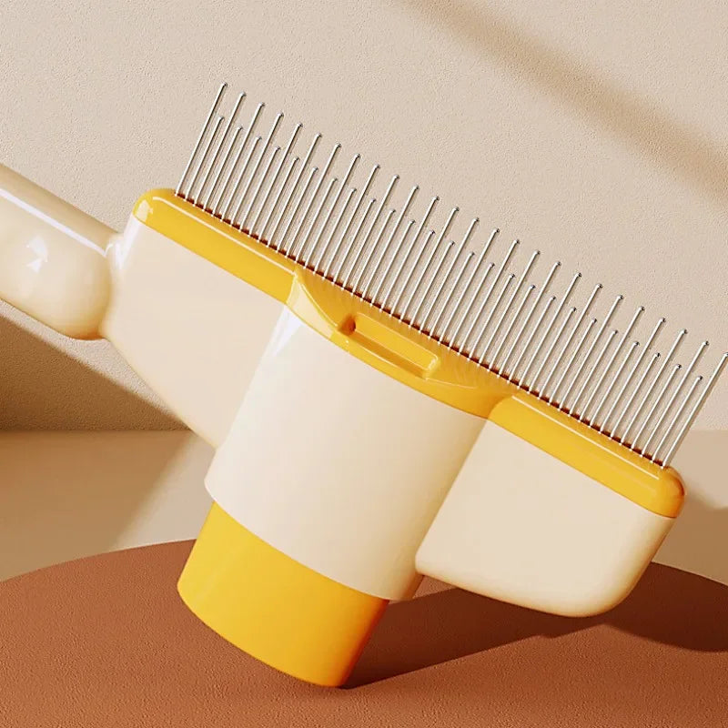Dog & Cat Grooming Comb – Self-Cleaning Pet Hair Remover Brush with Massage Function