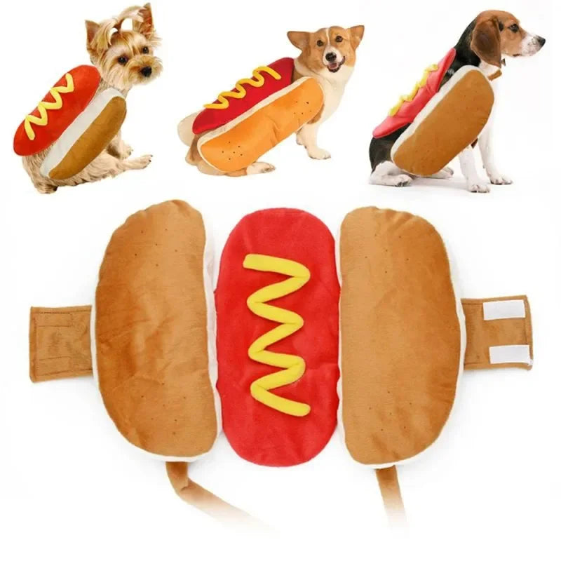 Funny Halloween Dog Costumes Hot Dog Shaped Dachshund Sausage