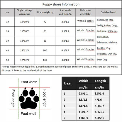 Dog Shoes Non-Slip Soles Thick Plush Protection Paw Pet Shoes