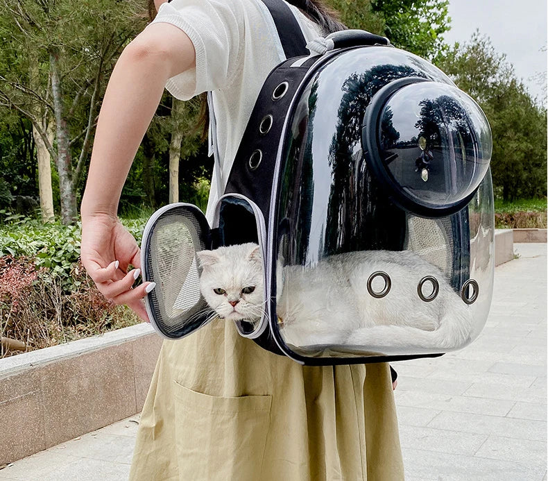 Breathable Space Backpack | Portable Pet Carrier for Cats & Puppies