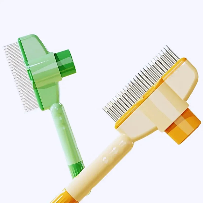 Dog & Cat Grooming Comb – Self-Cleaning Pet Hair Remover Brush with Massage Function