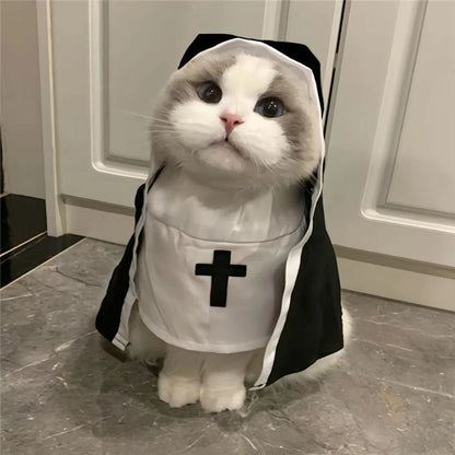 Hallow Nun Costume for Small Cats & Dogs