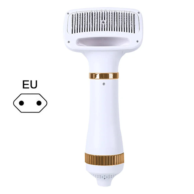 Pet Hair Dryer Brush – Portable Dog & Cat Grooming Comb