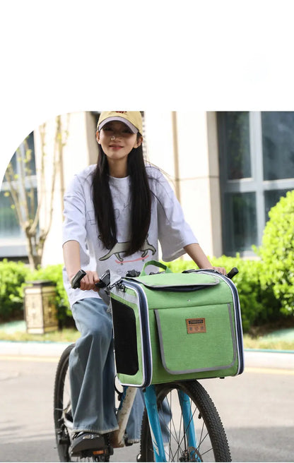 Outdoor Pet Travel Bag – Cat & Dog Carrier for Bike Rides
