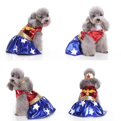 Pet Dog Dress Halloween Super Claw Skirt