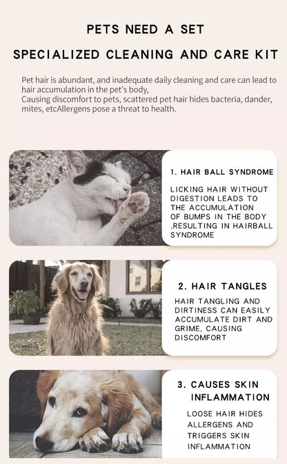 Pet Hair Dryer Blowing Comb – Strong Wind Grooming Brush with Cool Air for Dogs & Cats