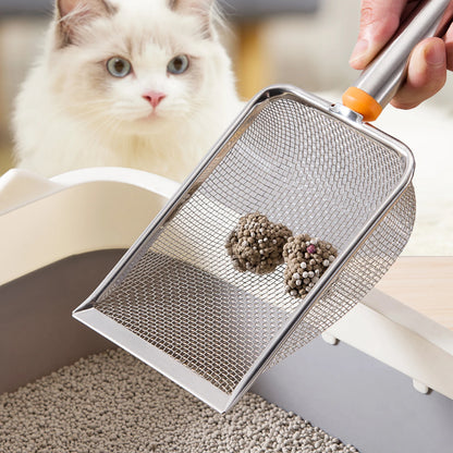Stainless Steel Cat Litter Scoop with  Long Handle