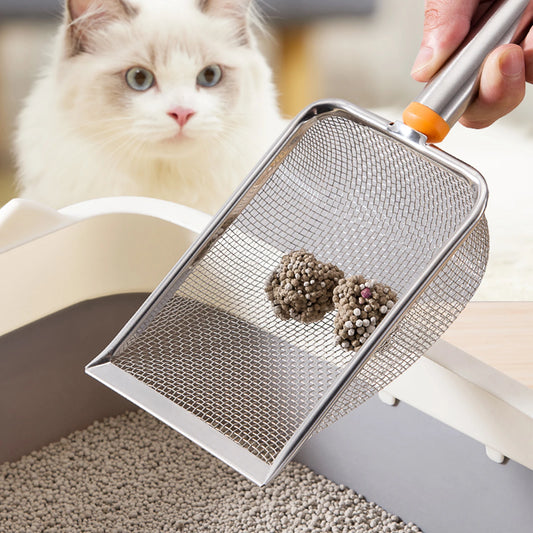 Stainless Steel Cat Litter Scoop with  Long Handle