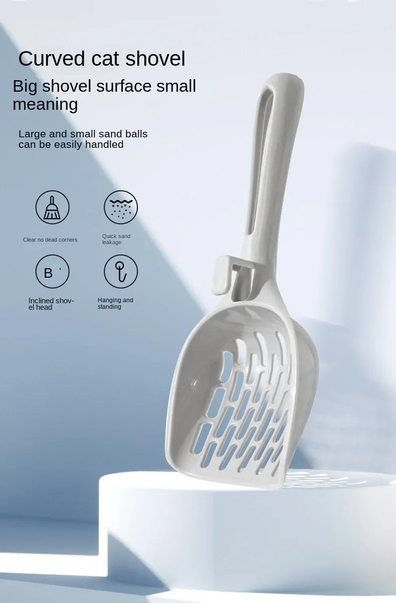 Plastic Cat Litter Scoop with Holder | Easy Clean Tool