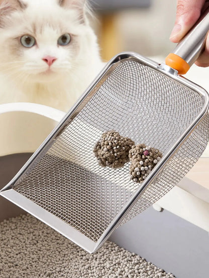 Stainless Steel Cat Litter Scoop with  Long Handle