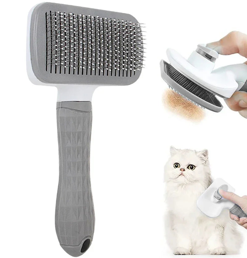 Dog & Cat Hair Remover Brush – Grooming & Bath Comb for Long Hair Pets