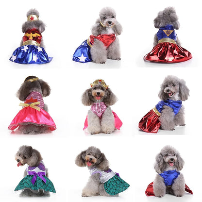 Pet Dog Dress Halloween Super Claw Skirt