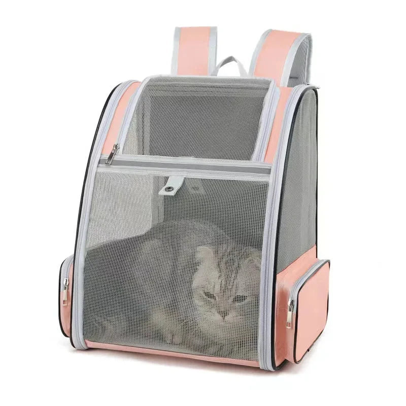 Outdoor Pet Carrier Bag – Breathable Backpack for Cats & Dogs