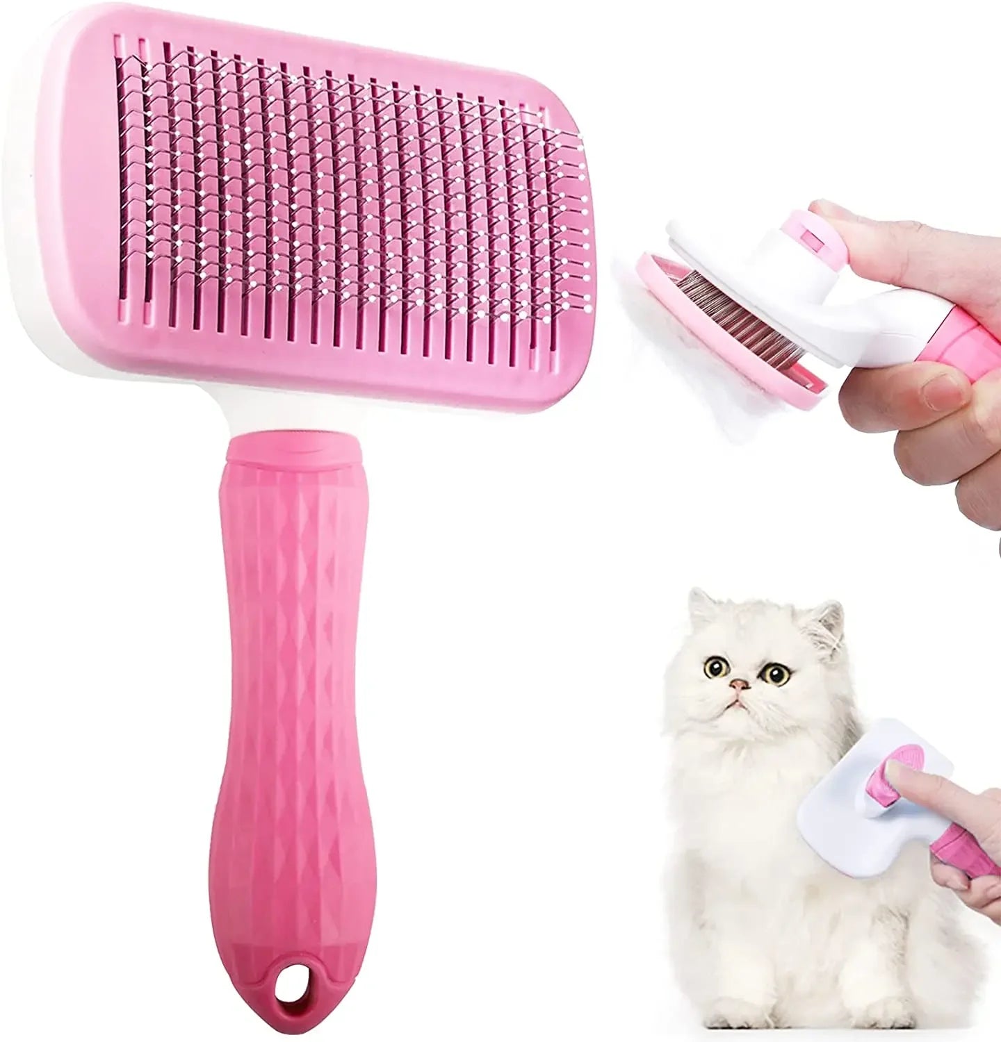 Dog & Cat Hair Remover Brush – Grooming & Bath Comb for Long Hair Pets