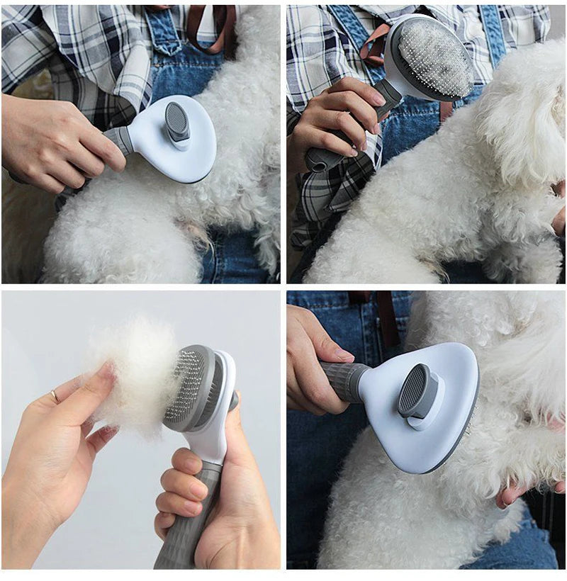 Dog & Cat Hair Remover Brush – Grooming & Bath Comb for Long Hair Pets