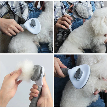 Dog & Cat Hair Remover Brush – Grooming & Bath Comb for Long Hair Pets
