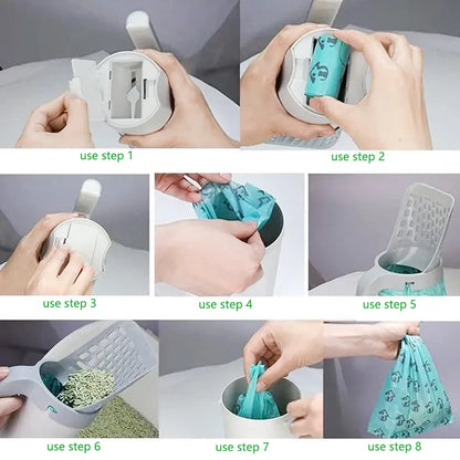 Litter Shovel Scoop – Self-Cleaning Cat Litter Box Accessory | Pet Waste Picker