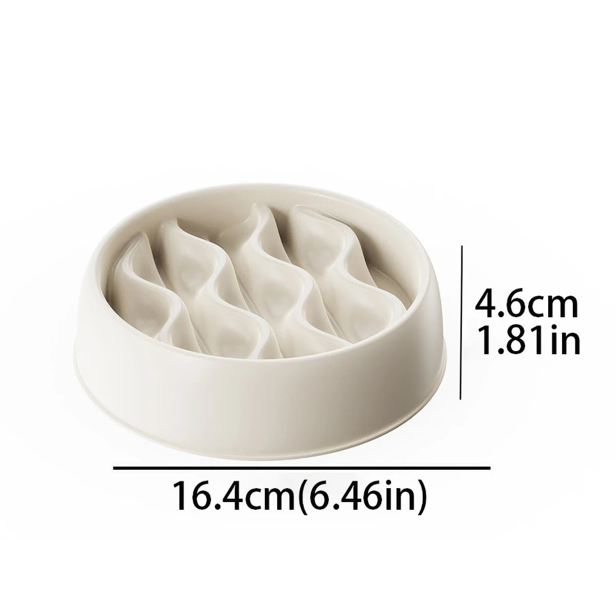 Pet Slow Feeding Bowl – Wavy Design, Dual-Purpose for Cats & Dogs
