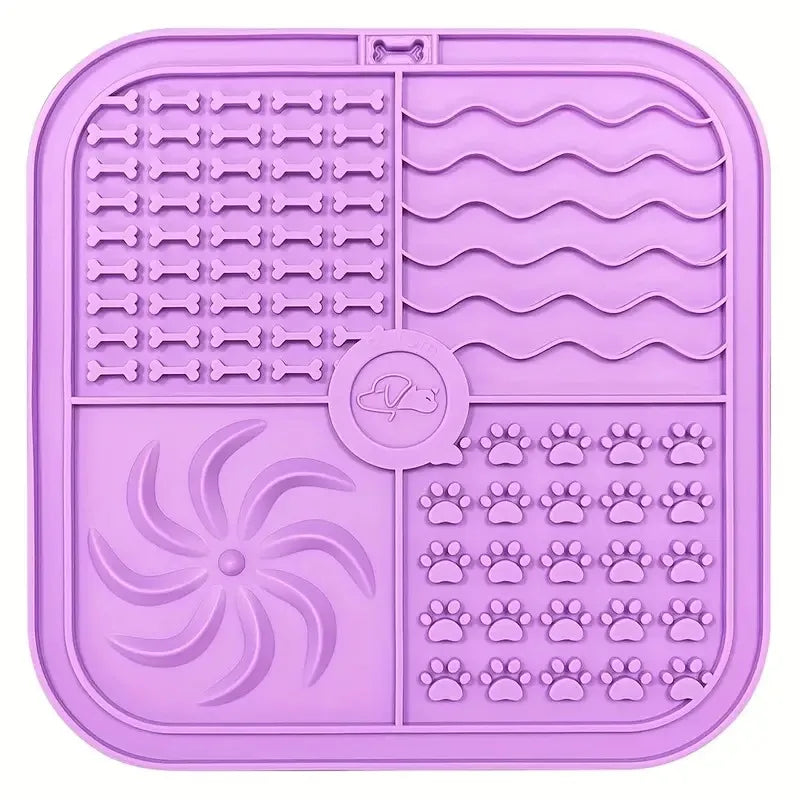 Silicone Slow Feeder Mat for Dogs – Lick Pad & Bathing Distraction Plate