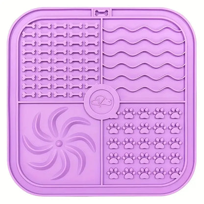Silicone Slow Feeder Mat for Dogs – Lick Pad & Bathing Distraction Plate