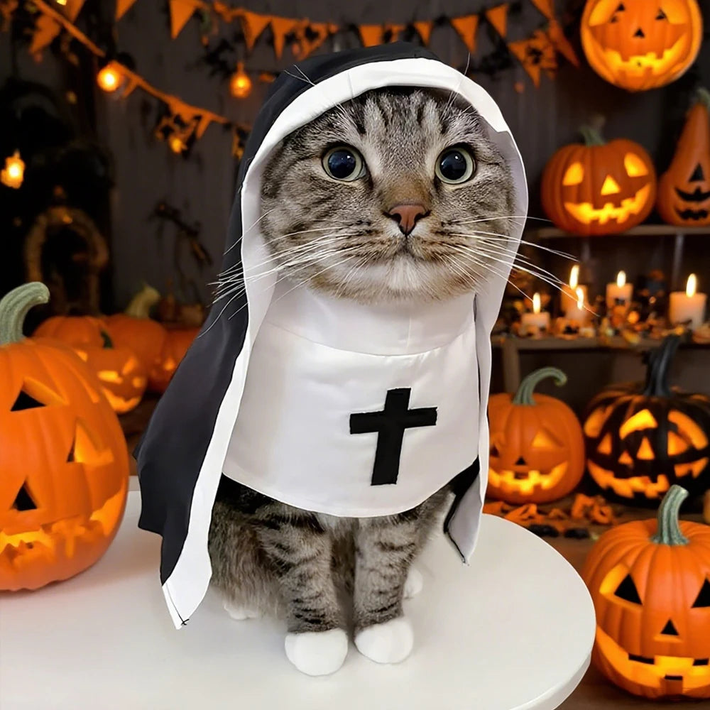 Hallow Nun Costume for Small Cats & Dogs