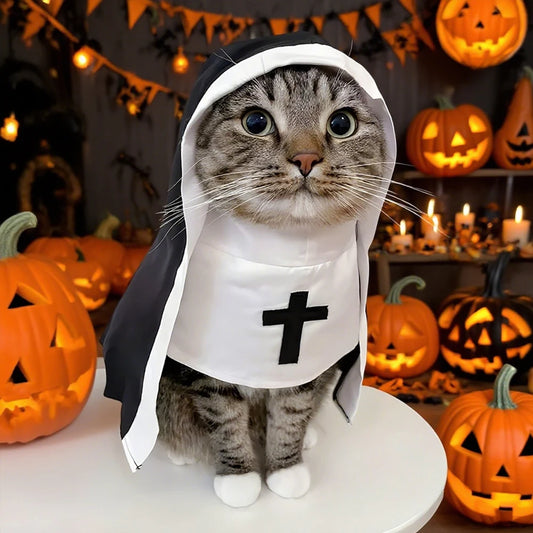 Hallow Nun Costume for Small Cats & Dogs