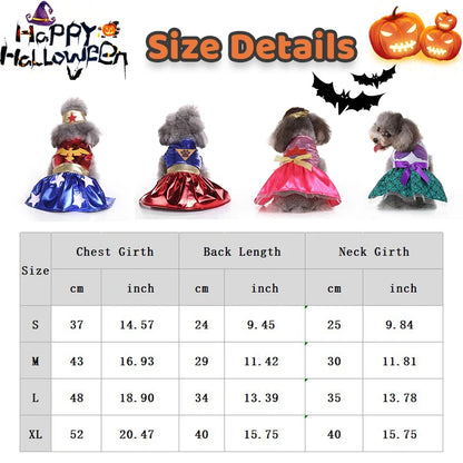 Pet Dog Dress Halloween Super Claw Skirt
