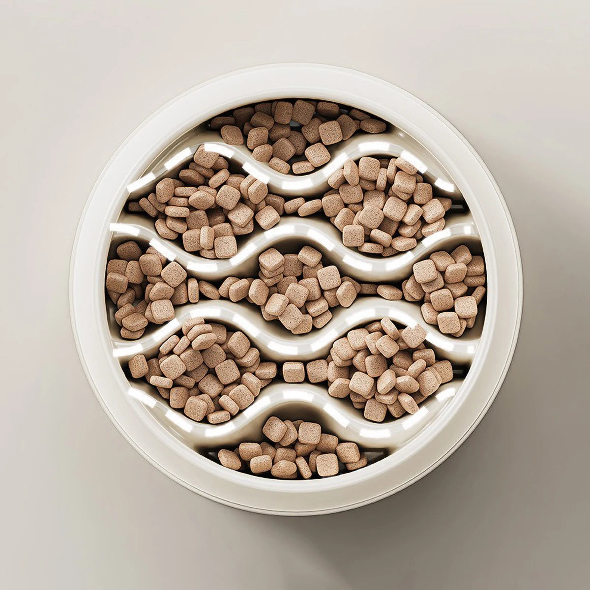 Pet Slow Feeding Bowl – Wavy Design, Dual-Purpose for Cats & Dogs