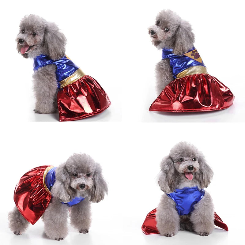 Pet Dog Dress Halloween Super Claw Skirt